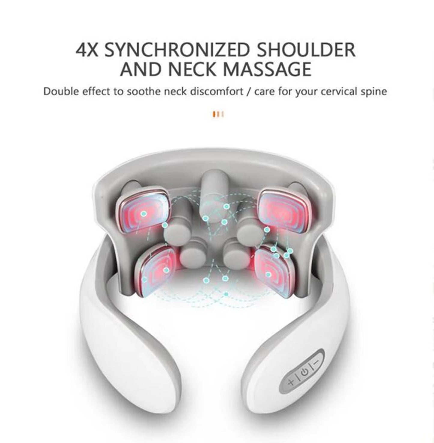 Electric Smart Neck Back Pulse Massager Cervical Vertebra Relax Pain Kneading Therapy,Rechargeable Massager for Neck Relieving